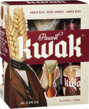 Pauwel Kwak Cadeauverpakking met bierglas en houder Pauwel Kwak Cadeauverpakking met bierglas en houder